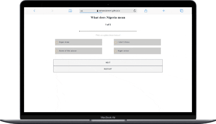 quiz app