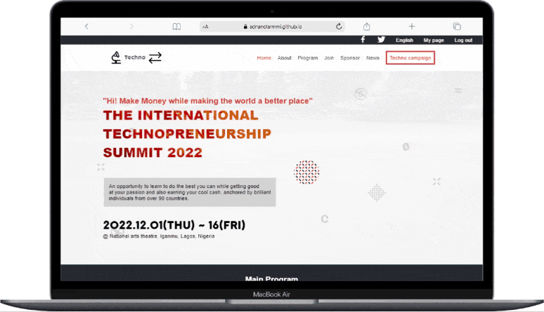 TechnoPrenuer Conference App